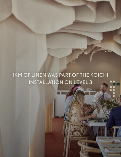 1km of linen was used to create Koichi Takada's installation