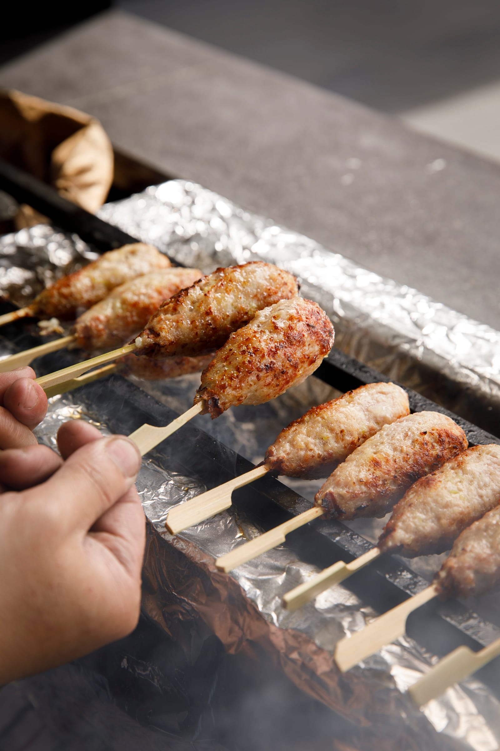 Tsukune “chicken meat ball” with Tare sauce by Eazy Peazy