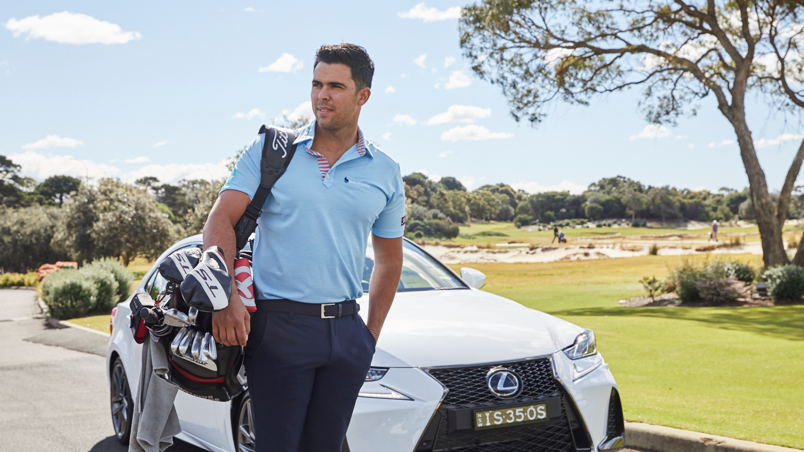 Dimitrios Papadatos standing in front of Lexus IS